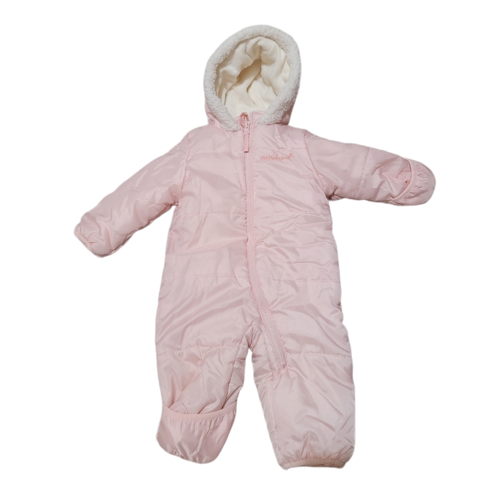 Pink Platinum Baby Girls' One-Piece Puffer Snowsuit with Hood